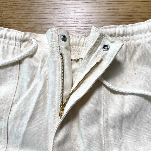 DICKIES Ivory Canvas Drawstring Shorts Womens 32 Skater Surfer‎ Summer - Picture 3 of 6